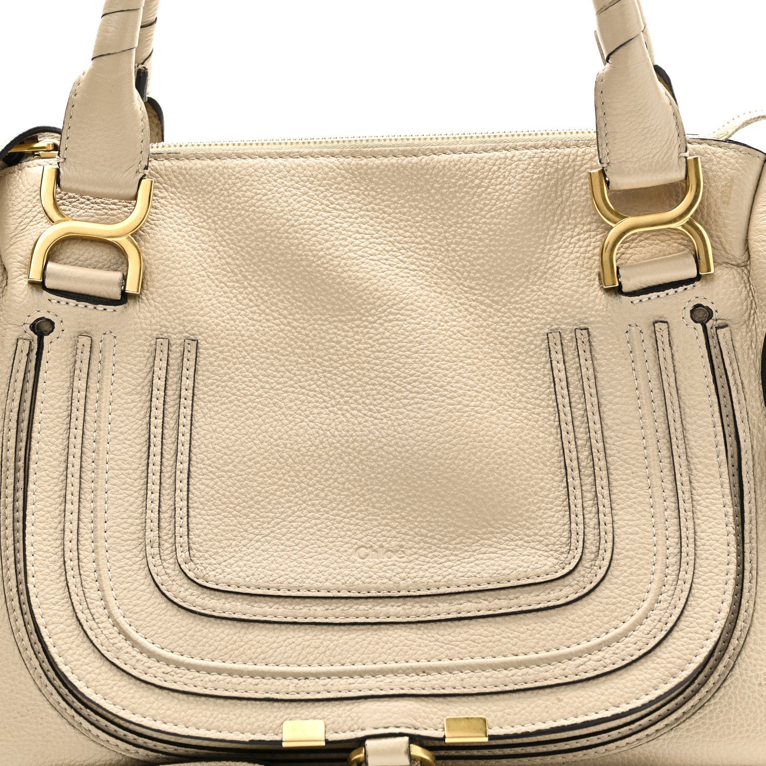 Chloe Calfskin Mediium Marcie Satchel Root Beige 7 of 9