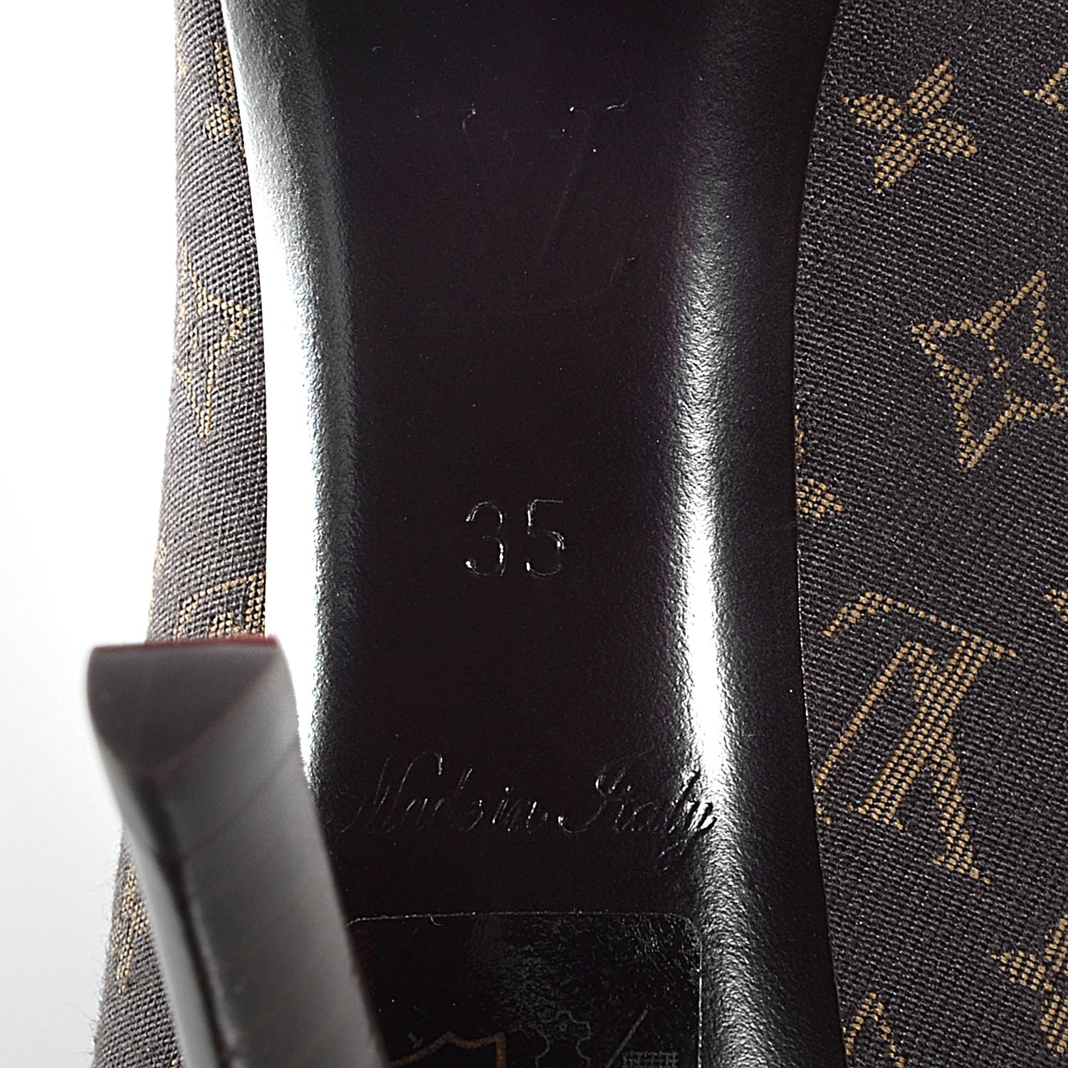 Louis Vuitton Monogram Idylle Barbara Open Toe Pumps 35 Fusain 6 of 7