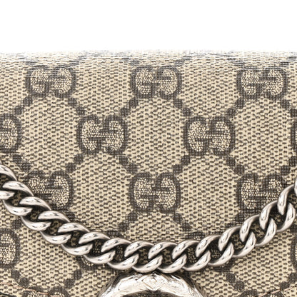 Gucci GG Supreme Monogram Mini Dionysus Chain Wallet Beige Taupe 10 of 16