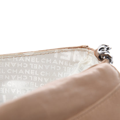 Chanel Lambskin Chain Stitch Clutch Dark Beige 16 of 18
