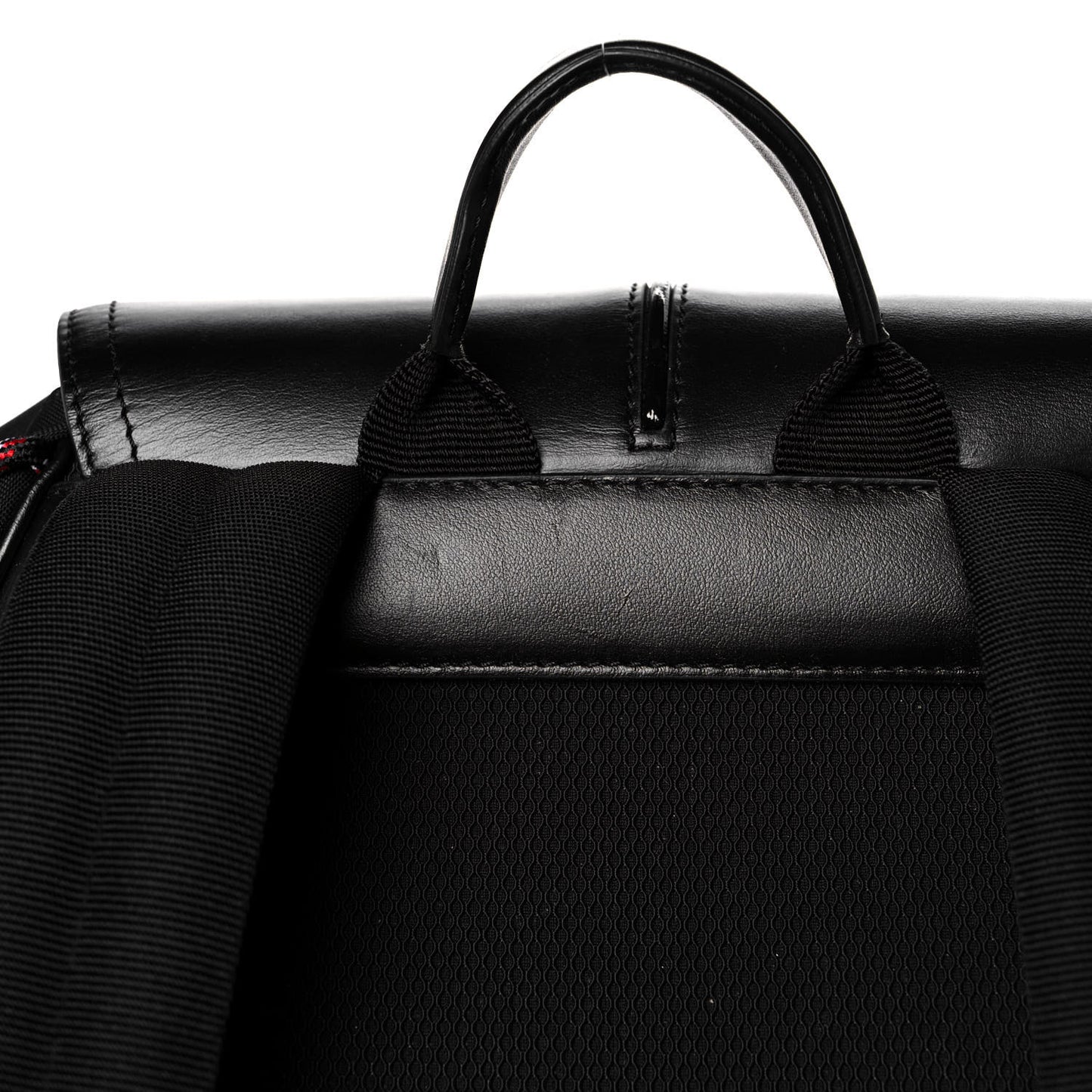 Calfskin Nylon Motion Backpack Black