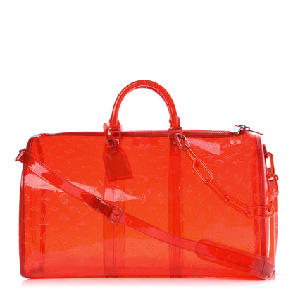 Louis Vuitton PVC Monogram Keepall Bandouliere 50 Grenadine Red 1 of 15