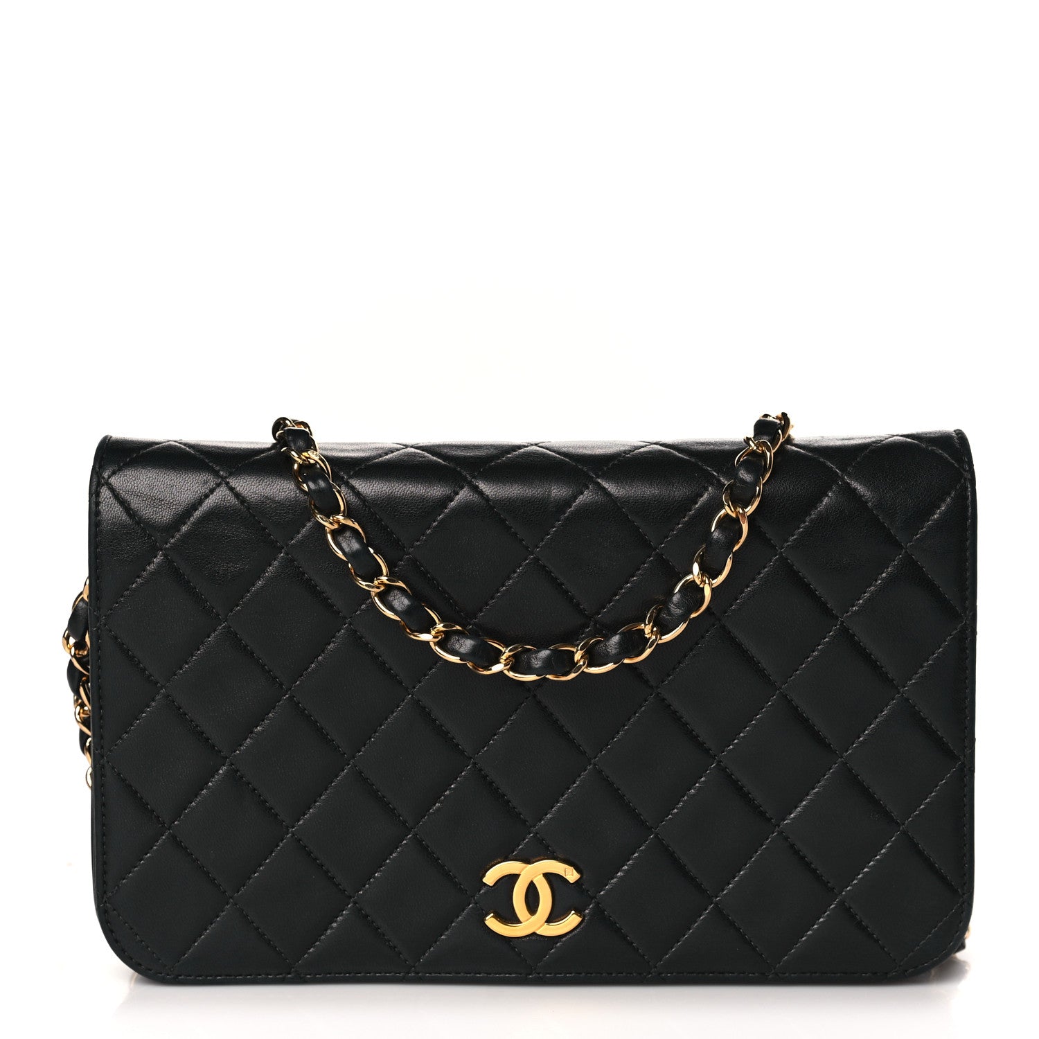 Chanel Lambskin Quilted Small Single Flap Black 1 of 10