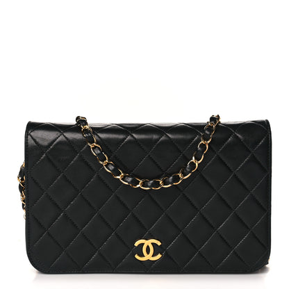 Chanel Lambskin Quilted Small Single Flap Black 1 of 10
