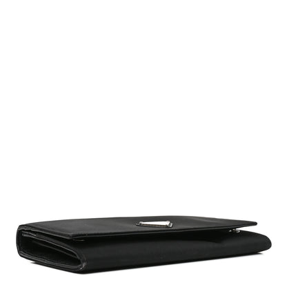 Prada Saffiano Triangle Continental Flap Wallet Black 4 of 7