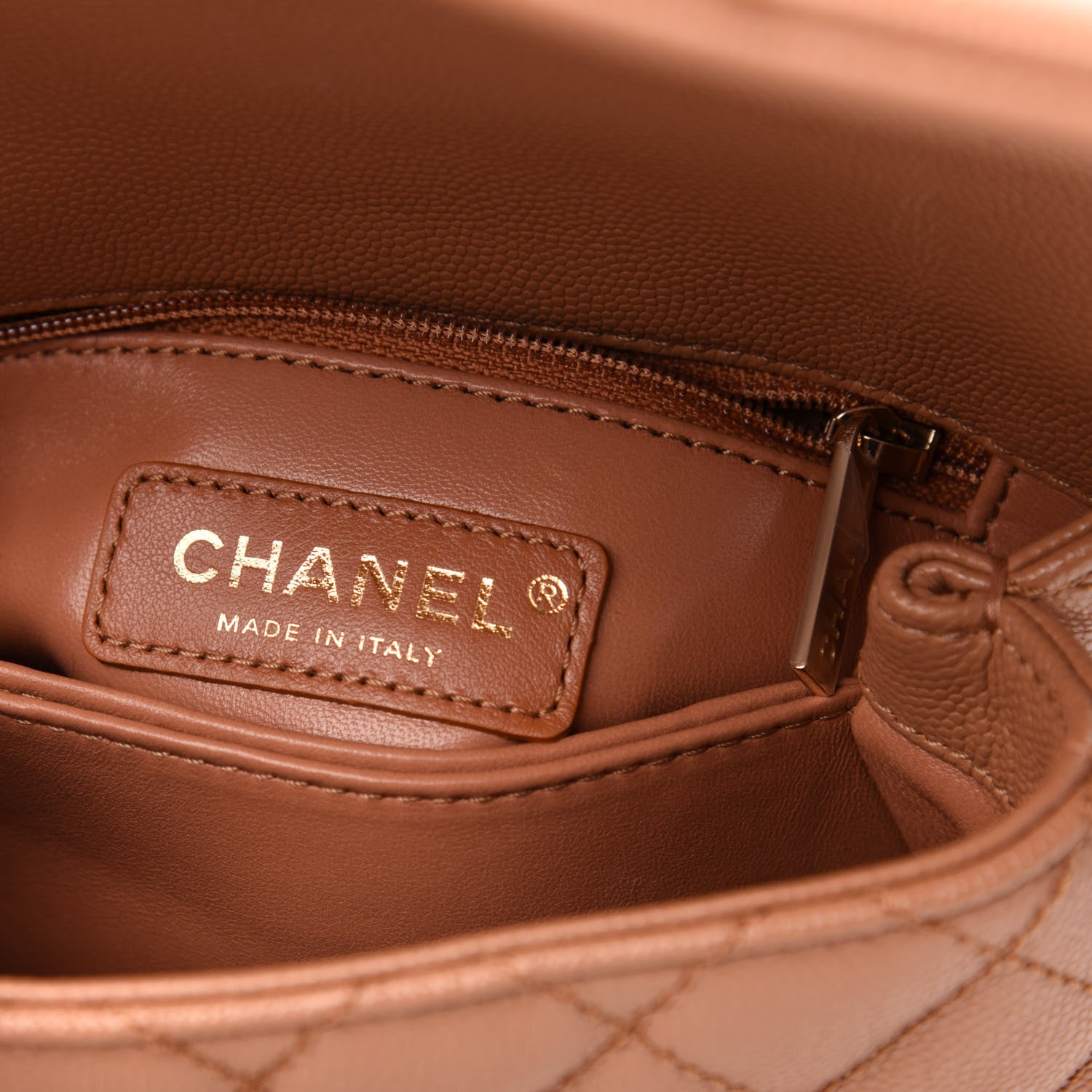 Chanel Caviar Lizard Embossed Quilted Extra Mini Coco Handle Flap Brown 6 of 11