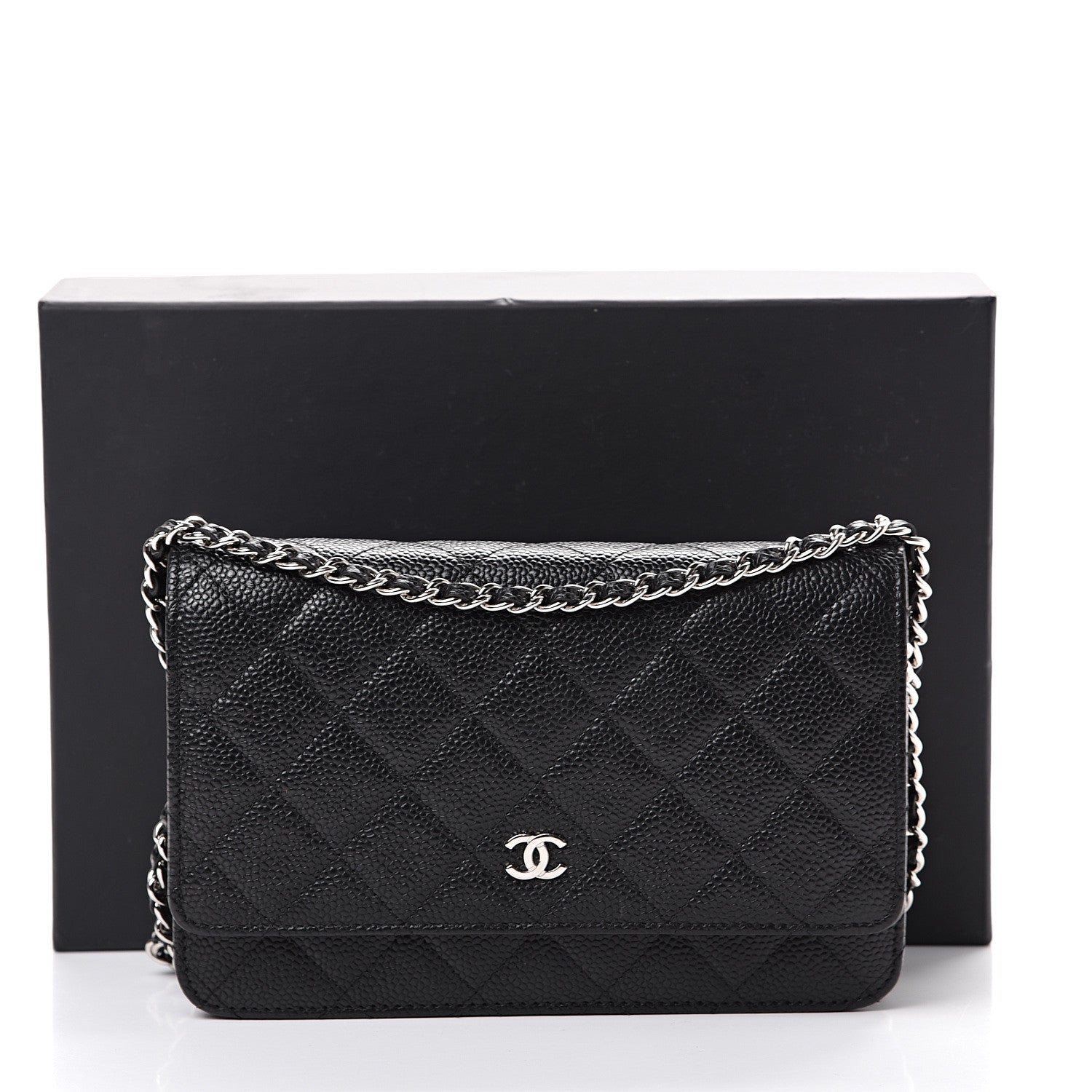 Chanel Caviar Quilted Wallet On Chain WOC Black 11 of 11