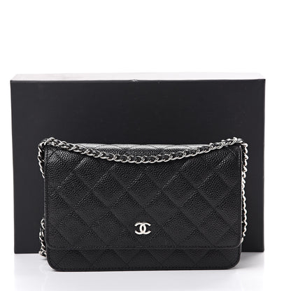 Chanel Caviar Quilted Wallet On Chain WOC Black 11 of 11