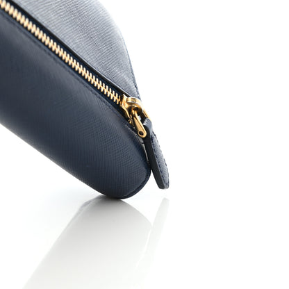 Prada Saffiano Wave Continental Flap Wallet Bluette Azzurro 11 of 12