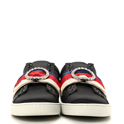 Gucci Canvas Crystal Sylvie Web Womens Ace Sneakers 40 Black 2 of 10