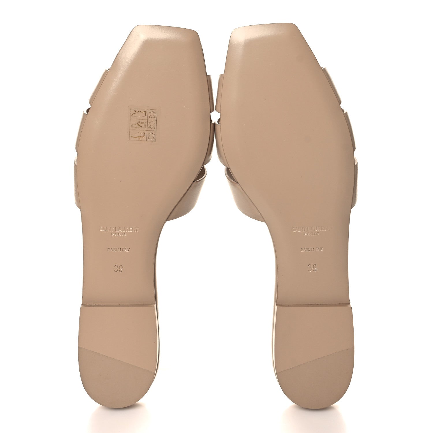 Saint Laurent Calfskin Tribute 05 Slide Sandals 39 Dark Beige 6 of 10