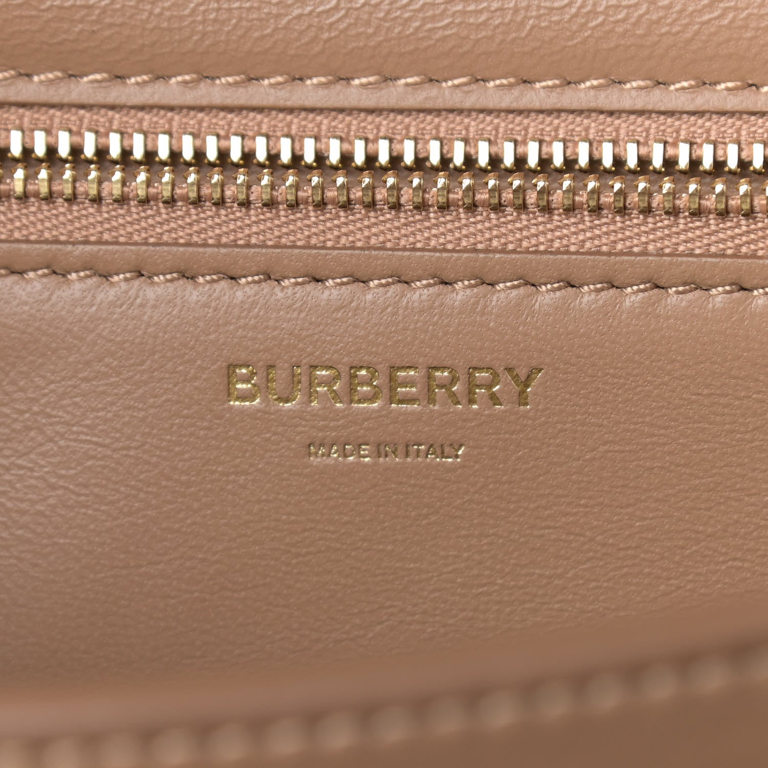Burberry Smooth Calfskin Monogram Medium TB Bag Chalk White Camel 10 of 13
