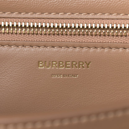 Burberry Smooth Calfskin Monogram Medium TB Bag Chalk White Camel 10 of 13