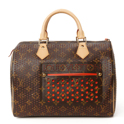 Louis Vuitton Monogram Perforated Speedy 30 Orange 1 of 9