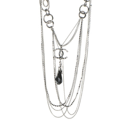 Chanel Ruthenium Crystal CC Long Multistrand Necklace 1 of 4