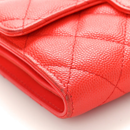 Chanel Caviar Quilted Medium Flap Wallet Red 9 of 15