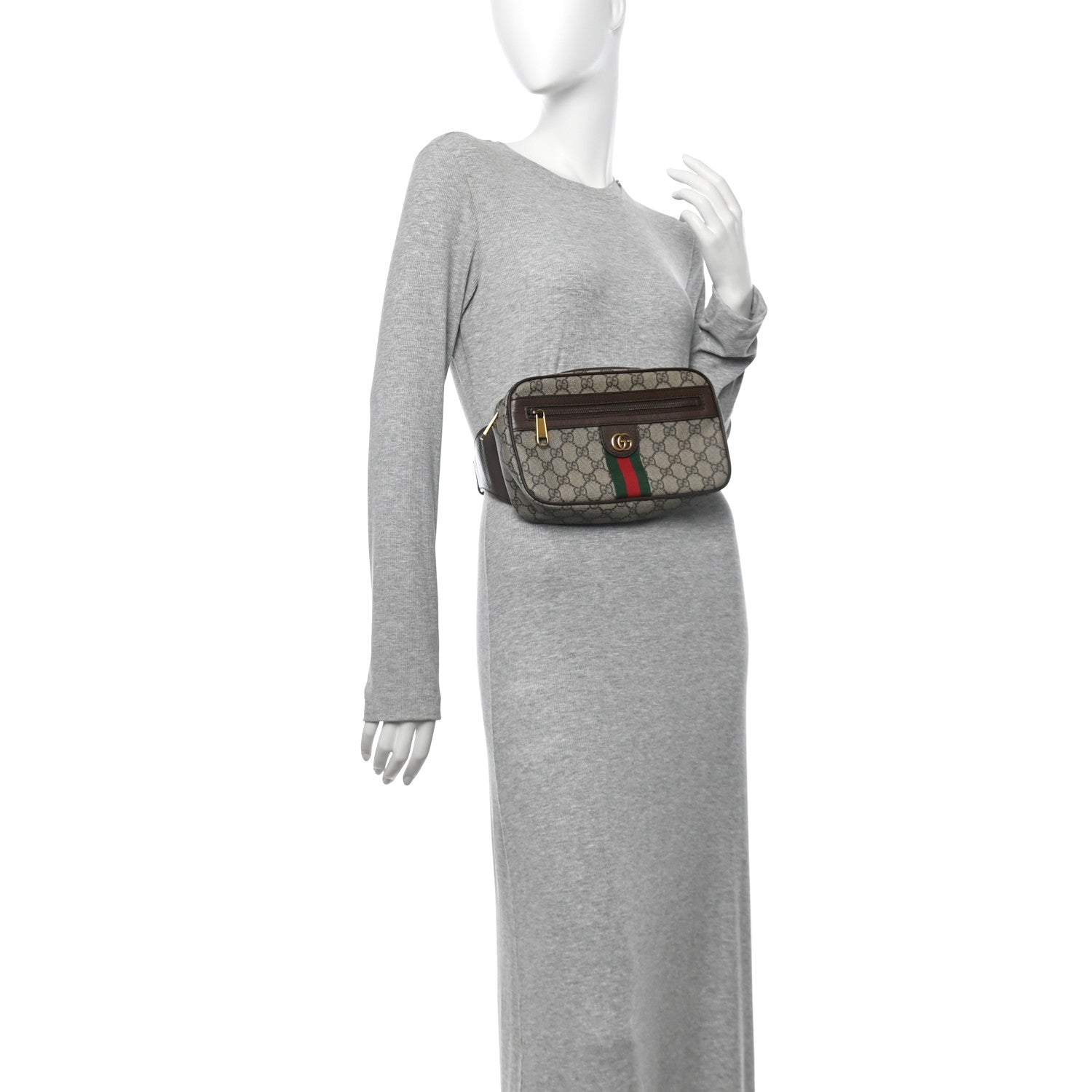 Gucci Soft GG Supreme Monogram Medium Ophidia Belt Bag Dark Brown 2 of 11