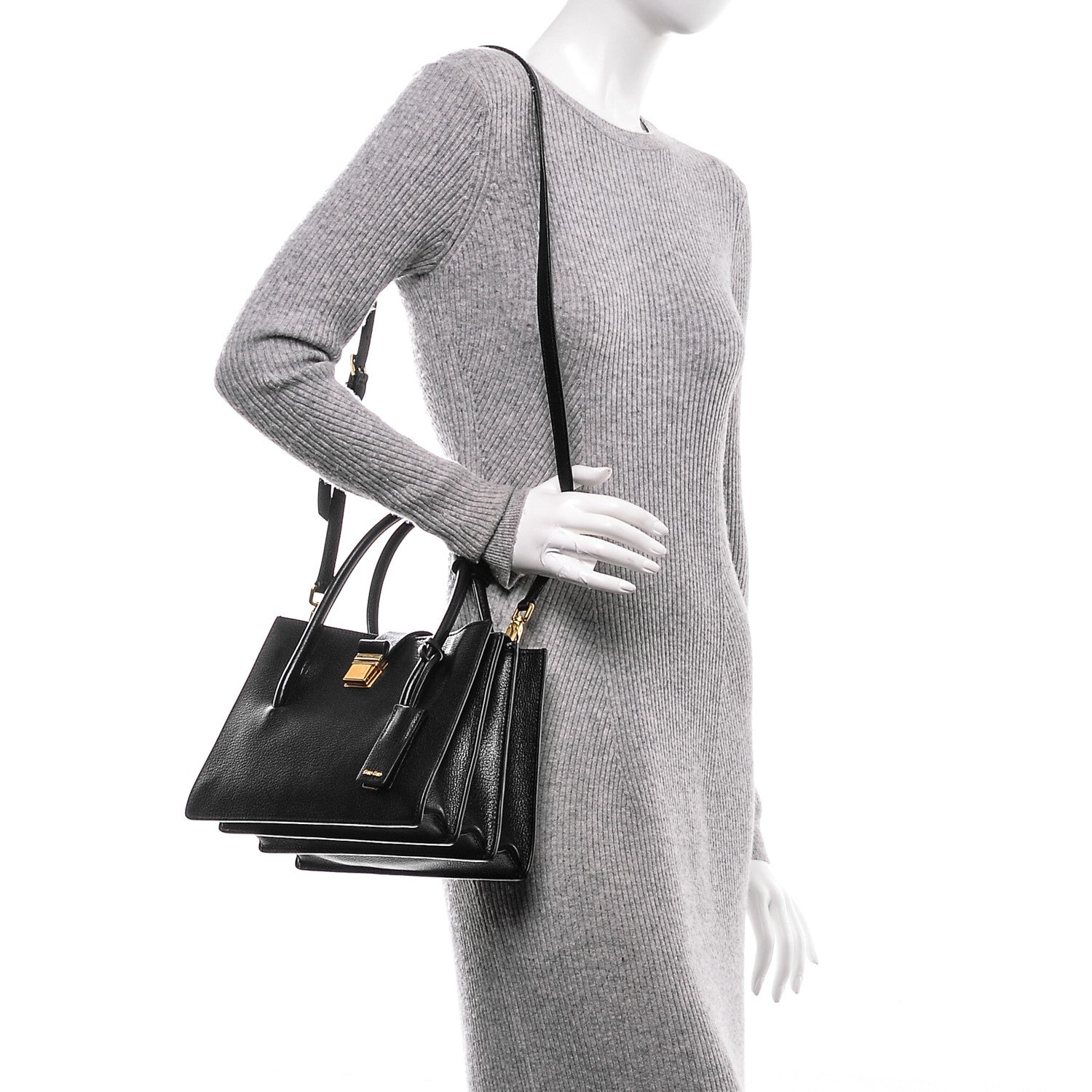 Miu Miu Goatskin Madras Tote Nero Black 2 of 7