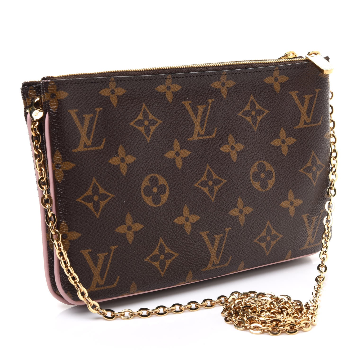 Louis Vuitton Monogram Blooming Flowers Double Zip Pochette 3 of 11