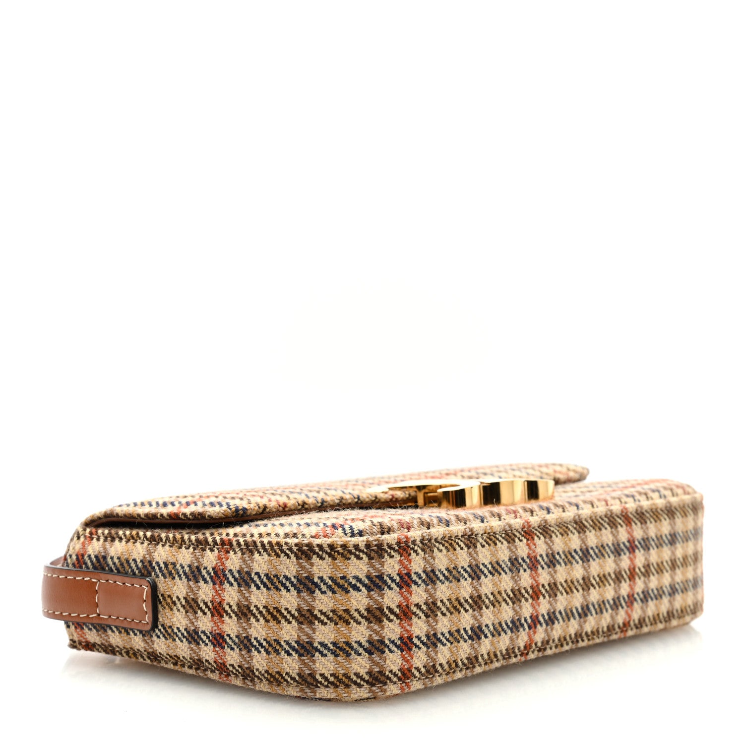 Celine Tweed Calfskin Triomphe Shoulder Bag Multicolor 4 of 8