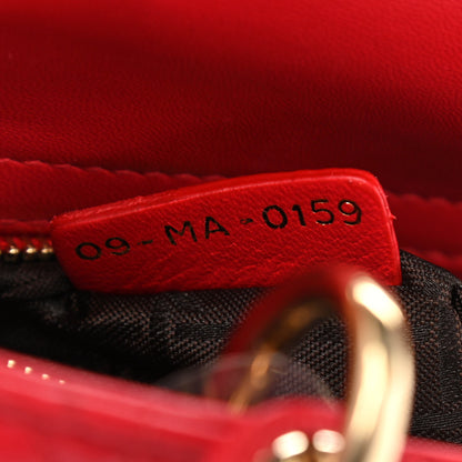Christian Dior Lambskin Cannage Small My Lady Dior Red 9 of 12