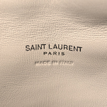 Saint Laurent Lambskin Monogram Loulou Puffer Pouch Clutch Crema Soft 7 of 9