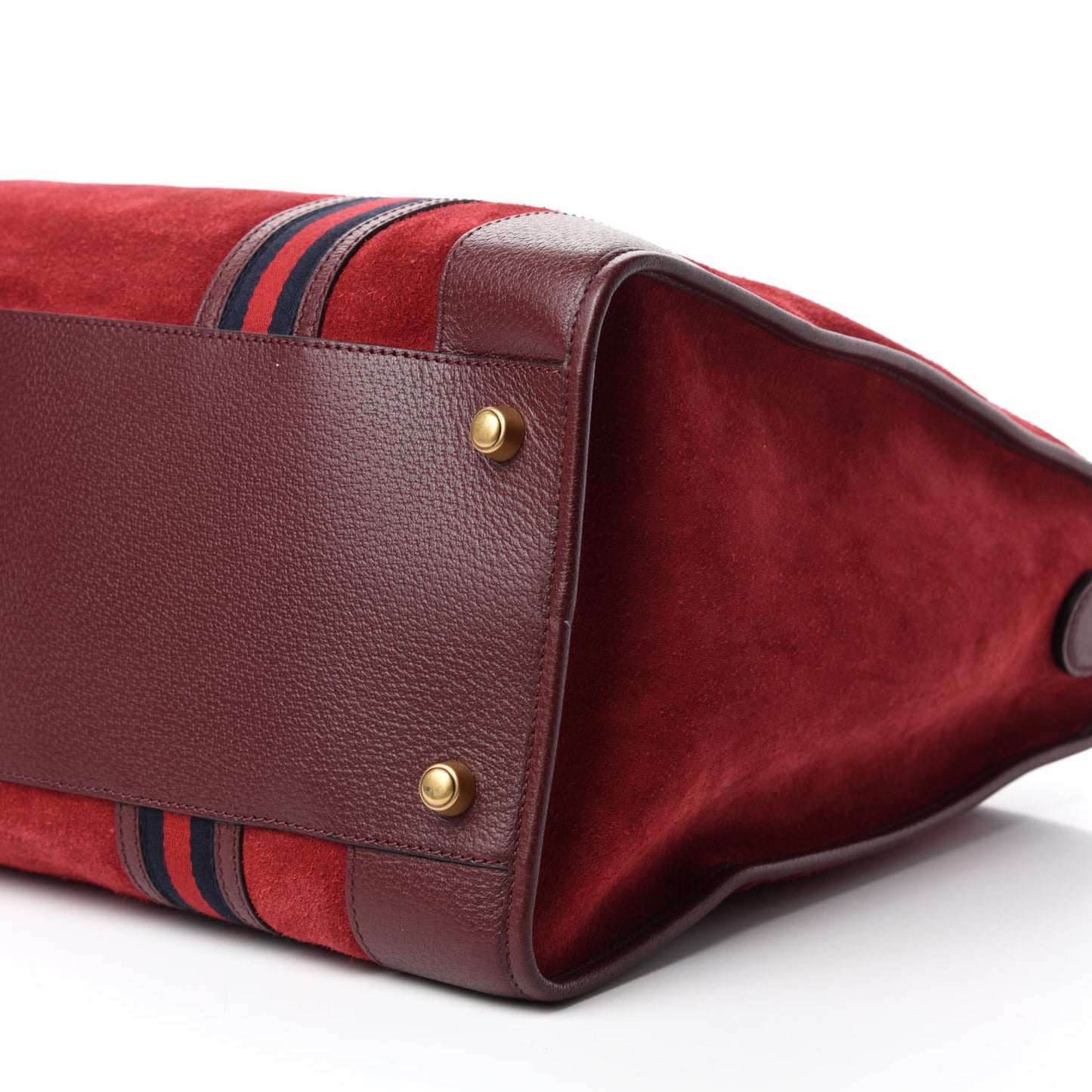 Suede Daino Textured Dollar Calfskin Web Large Neo Vintage Duffle Bag Romantic Cerise Chardonnay