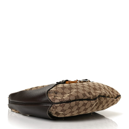 Gucci Monogram Bamboo Horsebit Hobo Dark Brown 3 of 11