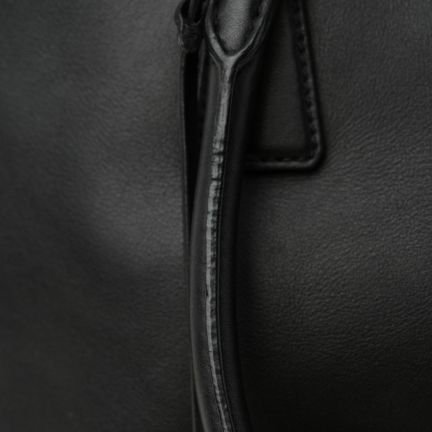 City Calf Bi-Color Medium Galleria Double Zip Tote Black Celeste