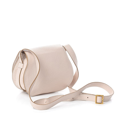 Chloe Calfskin Mini Marcie Round Crossbody Bag Abstract White 2 of 8