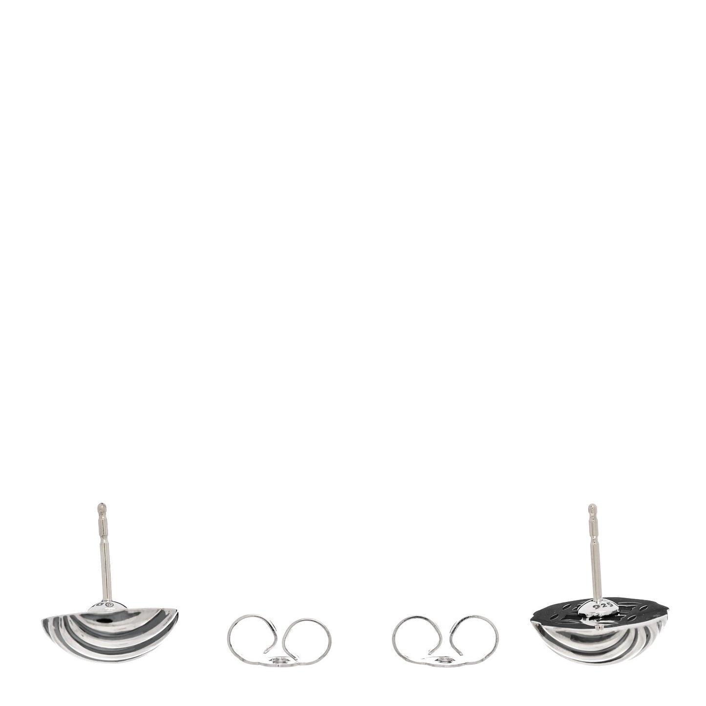 Sterling Silver 14mm Sculpted Cable Stud Earrings