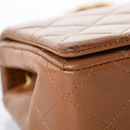 Chanel Lambskin Quilted Small Single Flap Bag Brown 10 of 13