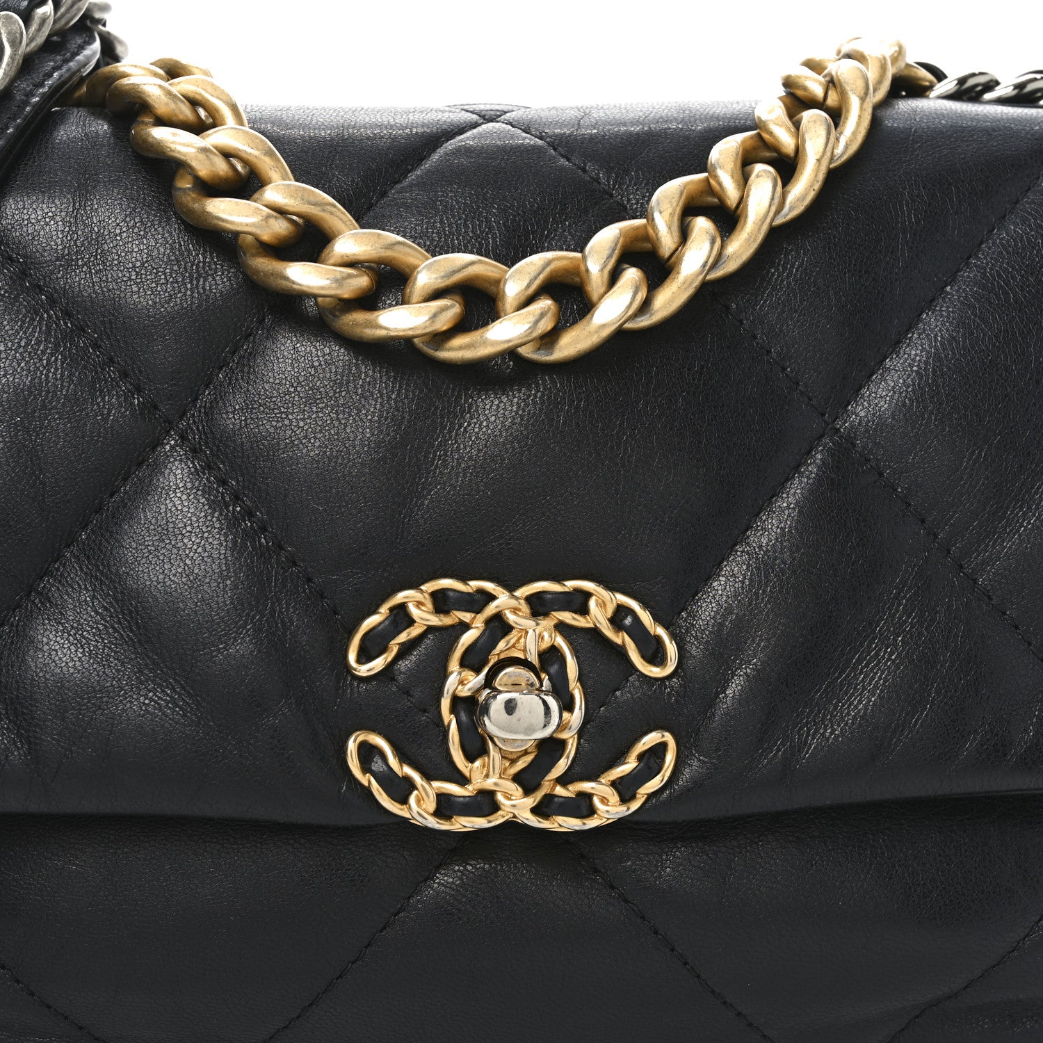 Chanel Lambskin Quilted Medium Chanel 19 Flap Black 8 of 10