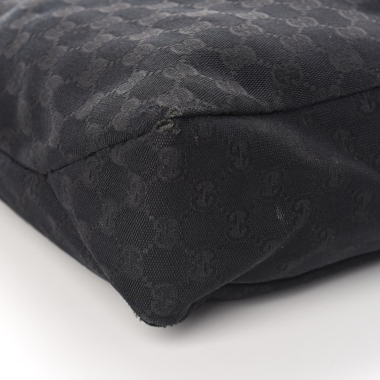 Monogram Medium Horsebit Chain Hobo Black