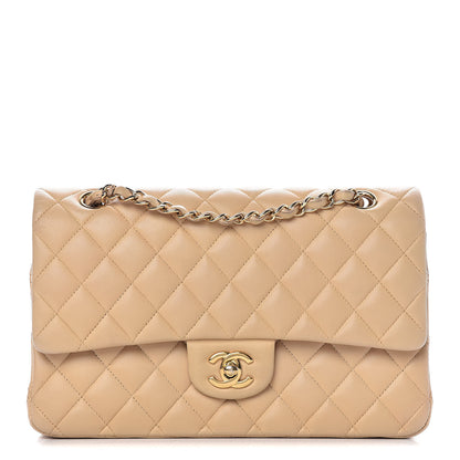Chanel Lambskin Quilted Medium Double Flap Beige 1 of 12