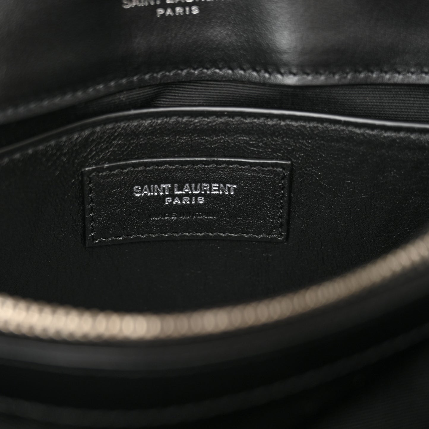 Calfskin Y Quilted Monogram Small Loulou Crossbody Bag Black