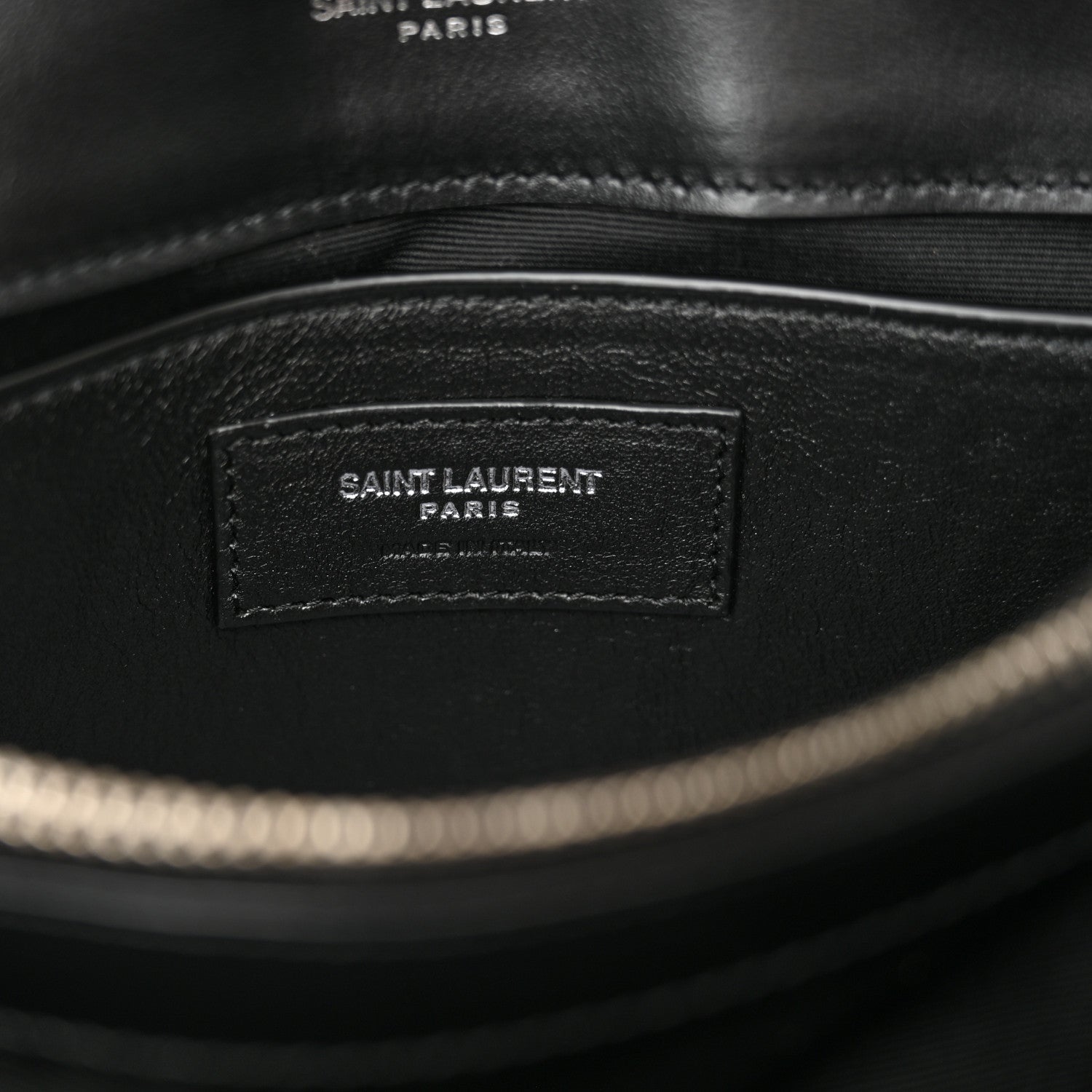 Saint Laurent Calfskin Y Quilted Monogram Small Loulou Crossbody Bag Black 6 of 10