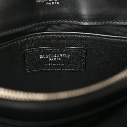 Saint Laurent Calfskin Y Quilted Monogram Small Loulou Crossbody Bag Black 6 of 10