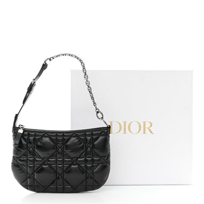Christian Dior Calfskin Macrocannage Mini Dior Caro Tulip Bag Black 11 of 11