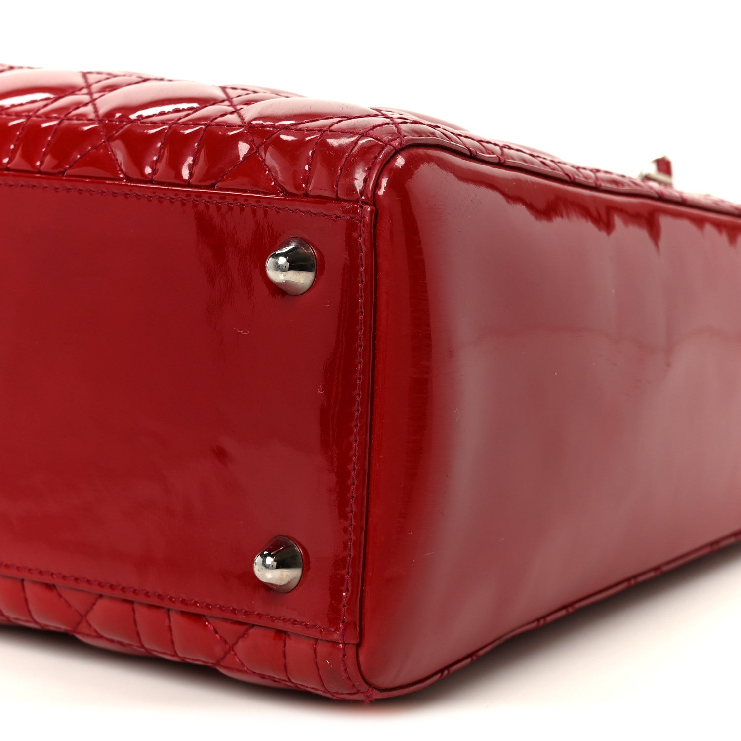Christian Dior Patent Cannage Large Lady Dior Red 10 of 10