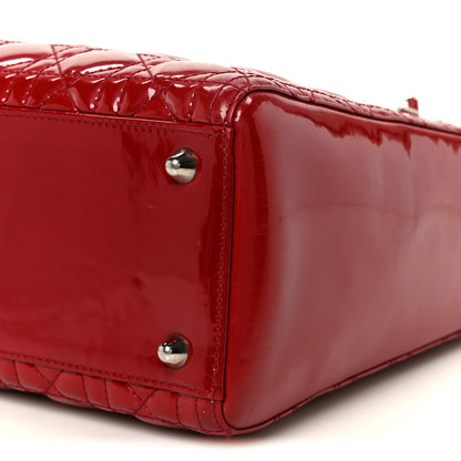Christian Dior Patent Cannage Large Lady Dior Red 10 of 10