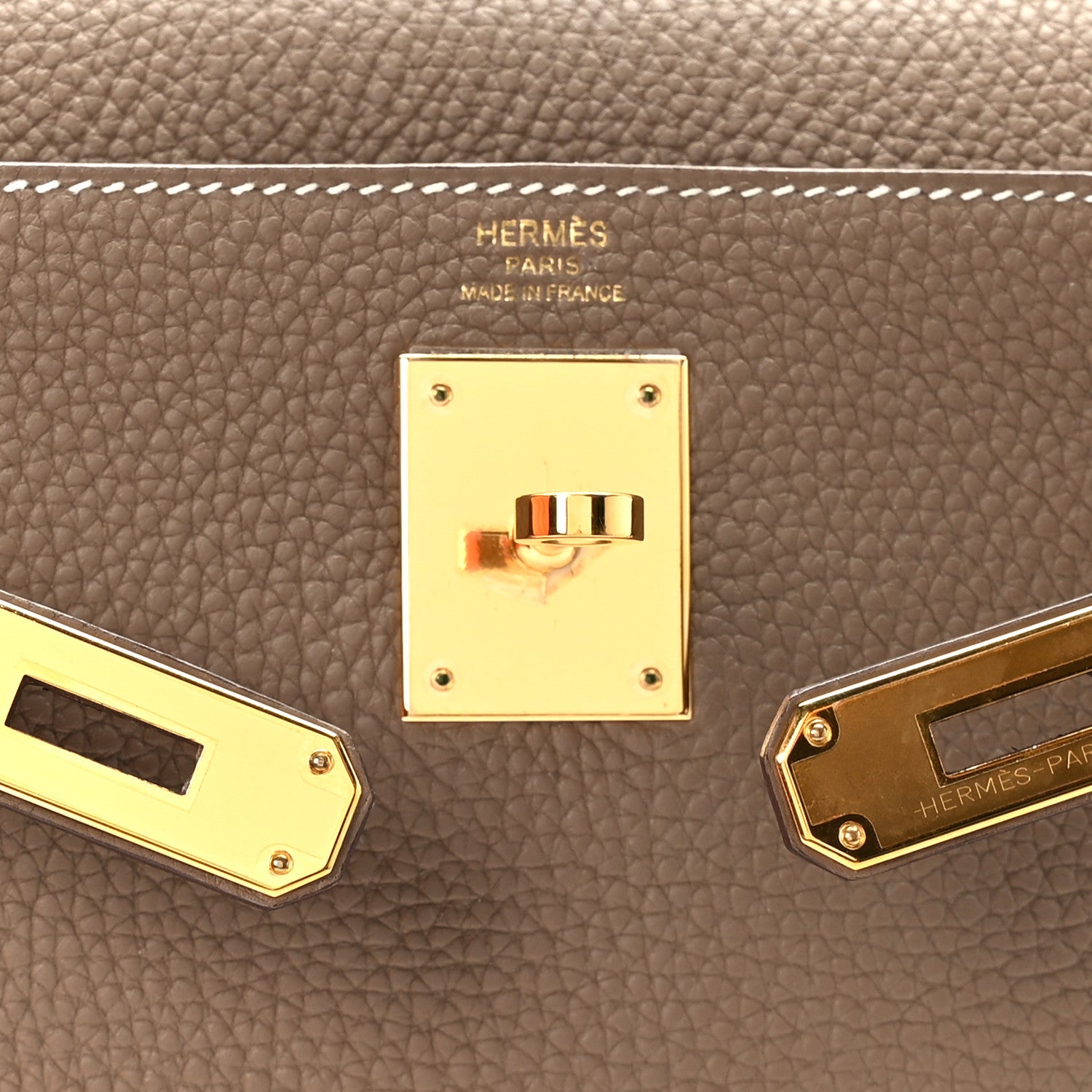 Hermes Togo Kelly Retourne 28 Etoupe 10 of 10