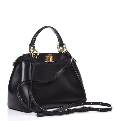 Fendi Nappa Mini Peekaboo Iconic Satchel Black 3 of 8