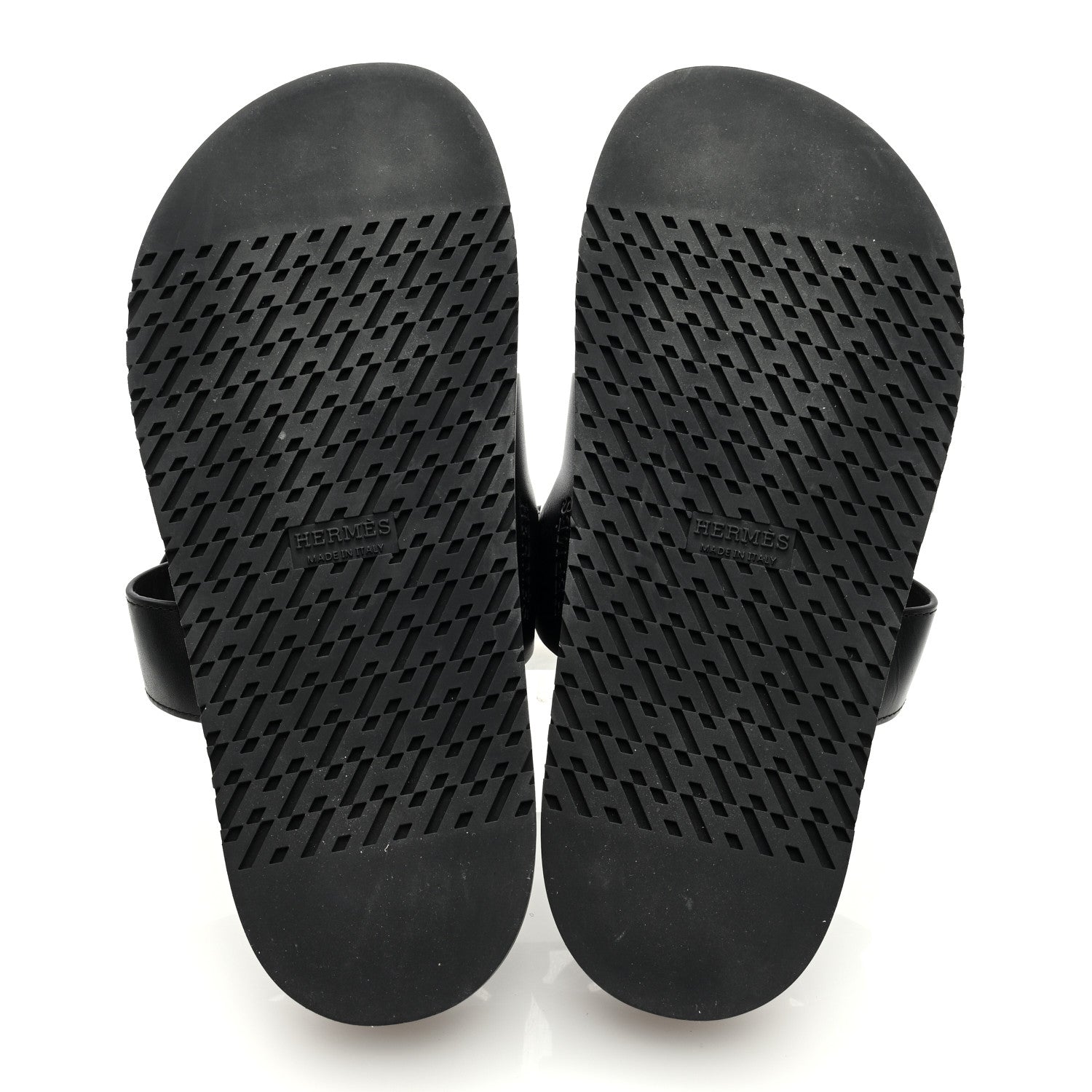 Hermes Calfskin Womens Chypre Sandals 38.5 Black 5 of 7