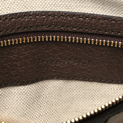 Gucci GG Supreme Monogram Textured Dollar Calfskin Web Medium Ophidia Top Handle Bowler Bag Beige Ebony New Acero 7 of 10