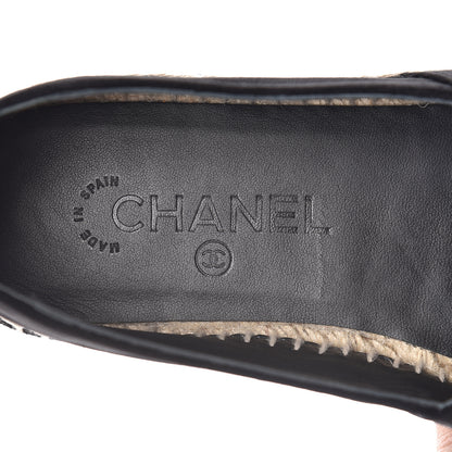 Chanel Velvet Logo Espadrilles 40 Black 8 of 10