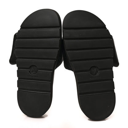 Louis Vuitton Nylon Monogram Womens Pool Pillow Comfort Mules 39 Black 8 of 16