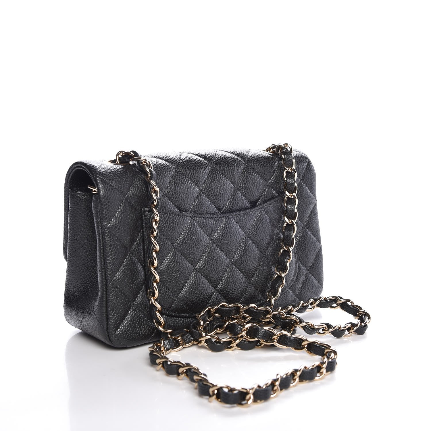 Chanel Caviar Quilted Mini Rectangular Flap Dark Charcoal 3 of 8