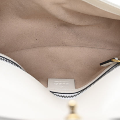 Gucci Calfskin Matelasse Small GG Marmont Shoulder Bag White 5 of 12