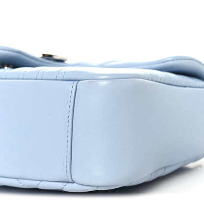 Gucci Lambskin Matelasse Medium GG Marmont Shoulder Bag Porcelain Light Blue 10 of 10